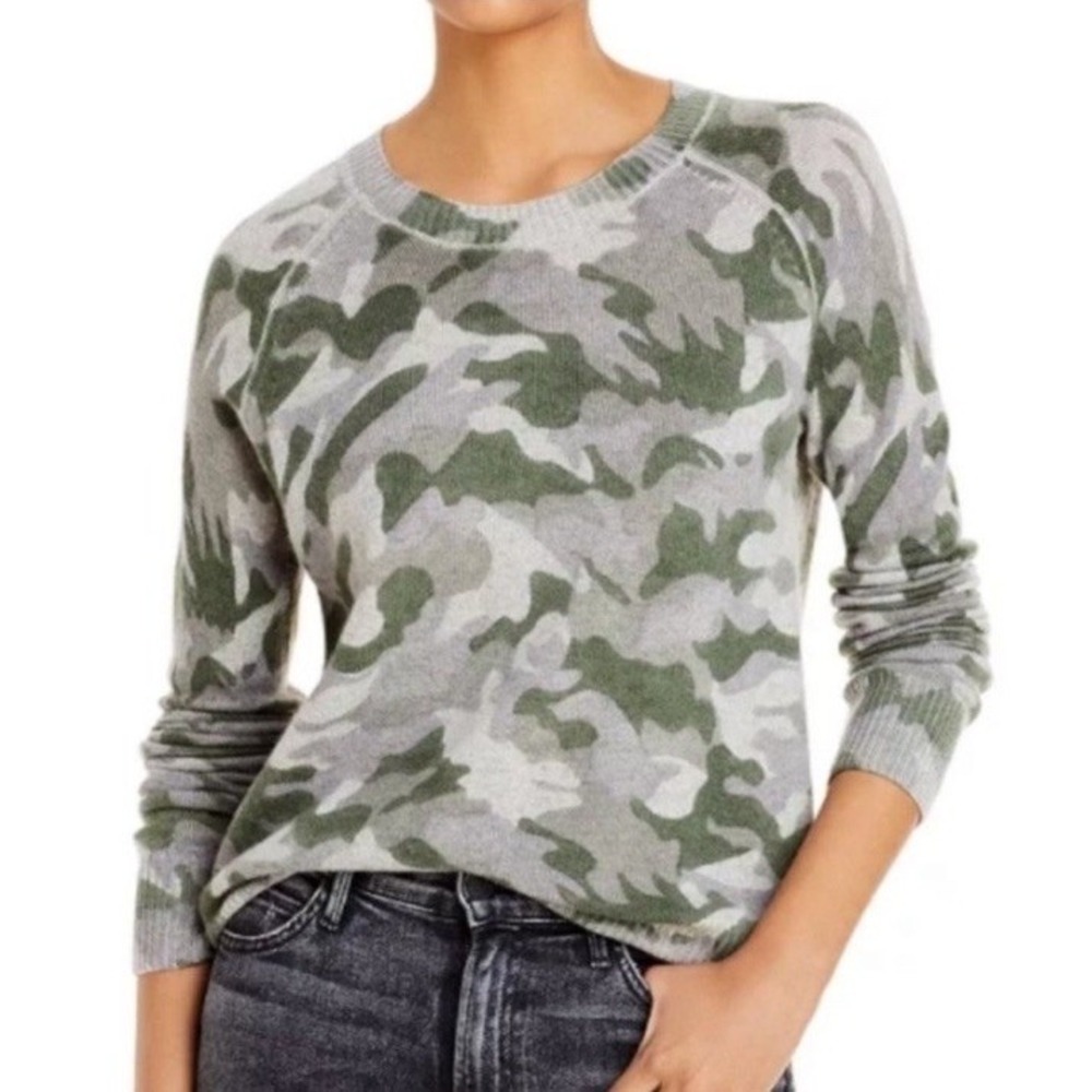Aqua Womens Green Cashmere Crewneck Casual Pullover Sweater Small